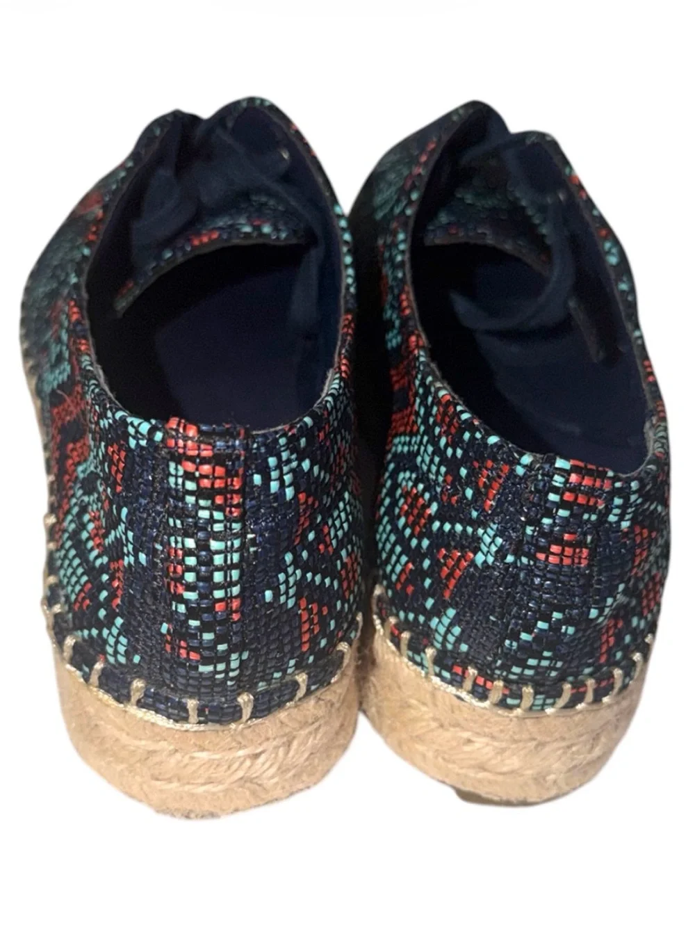 Indigo Rd Woven Pattern Espadrille Platform Lace-Up Shoes